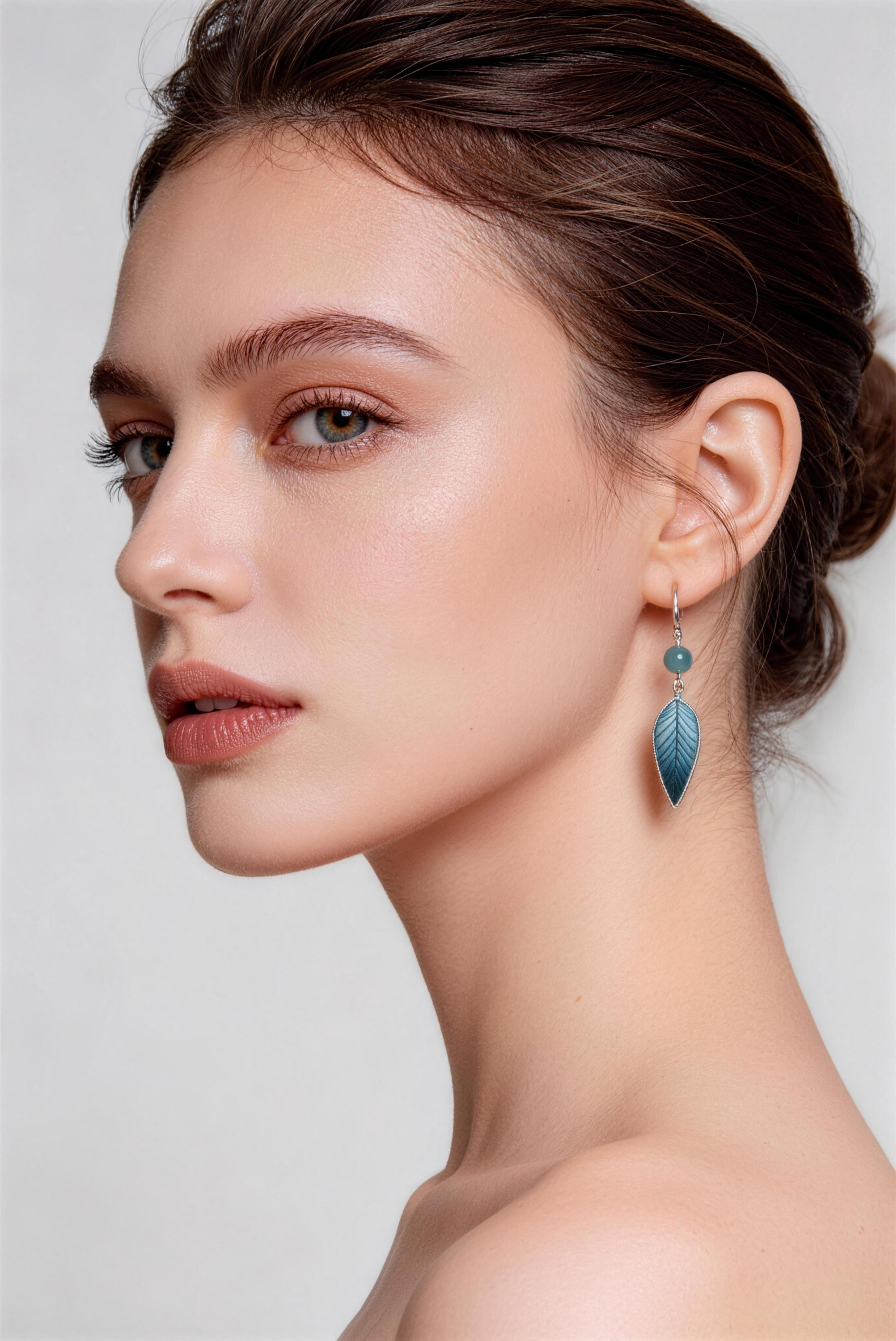 Jiangnan Intangible Cultural Heritage Ronghua Bamboo Leaf Earrings