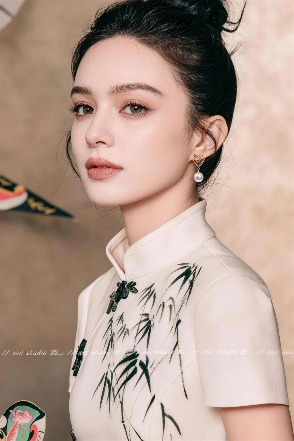 New Chinese Style Ginkgo Leaf Enamel Dangle Earrings