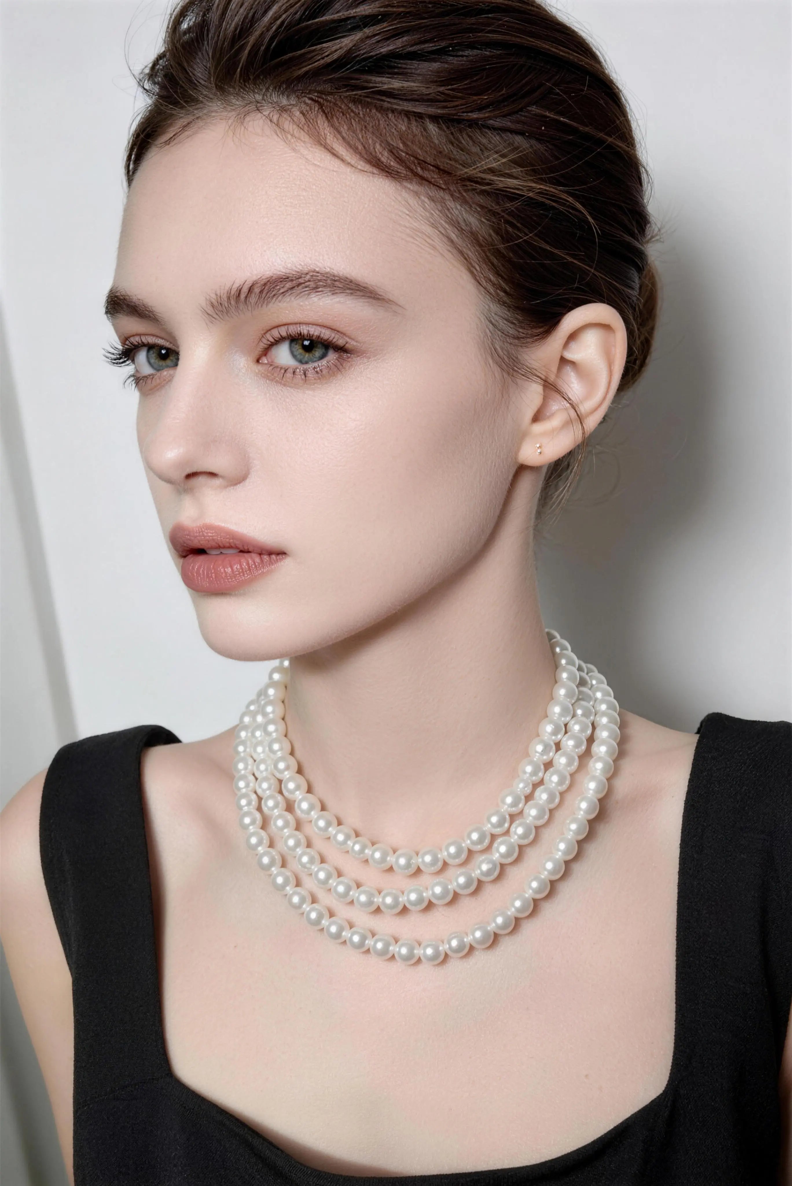 Multi-Layer Pearl Necklace - Long Vintage French Style Pearl Chain For Women