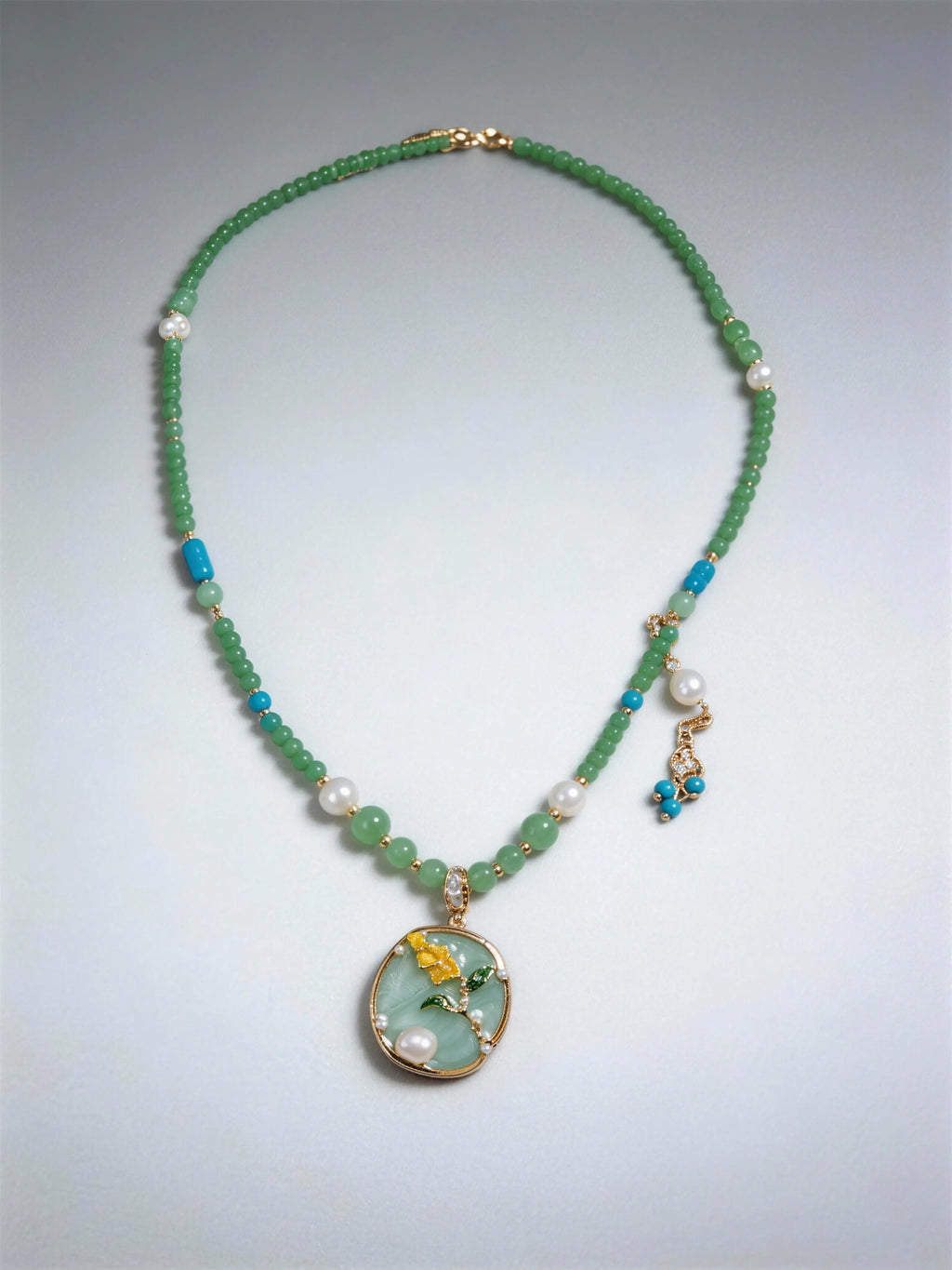 Osmanthus Pearl Beaded Necklace For Women