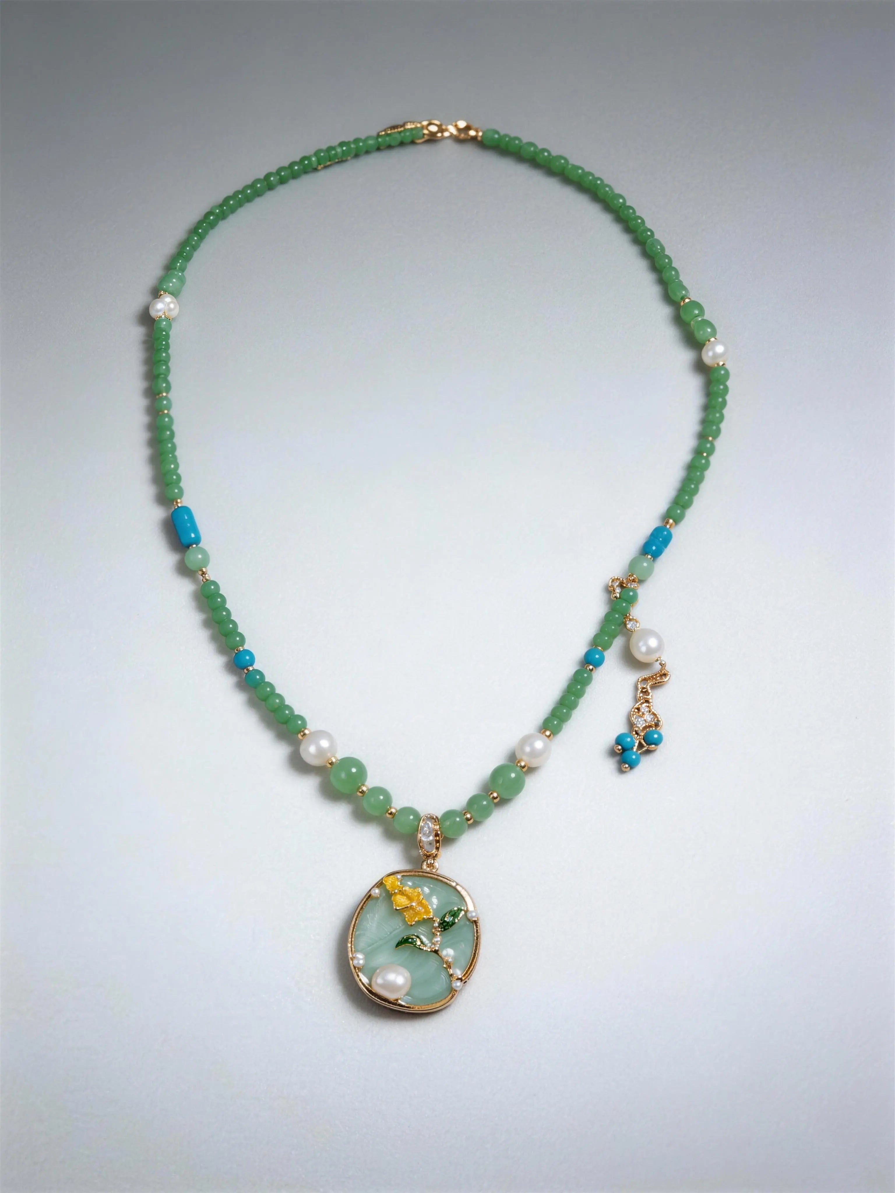 Osmanthus Pearl Beaded Necklace For Women