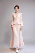 New Chinese Style Soft Pink Lace Two-Piece Set