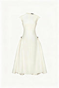 High Neck Sleeveless Maxi Dress with Pockets
