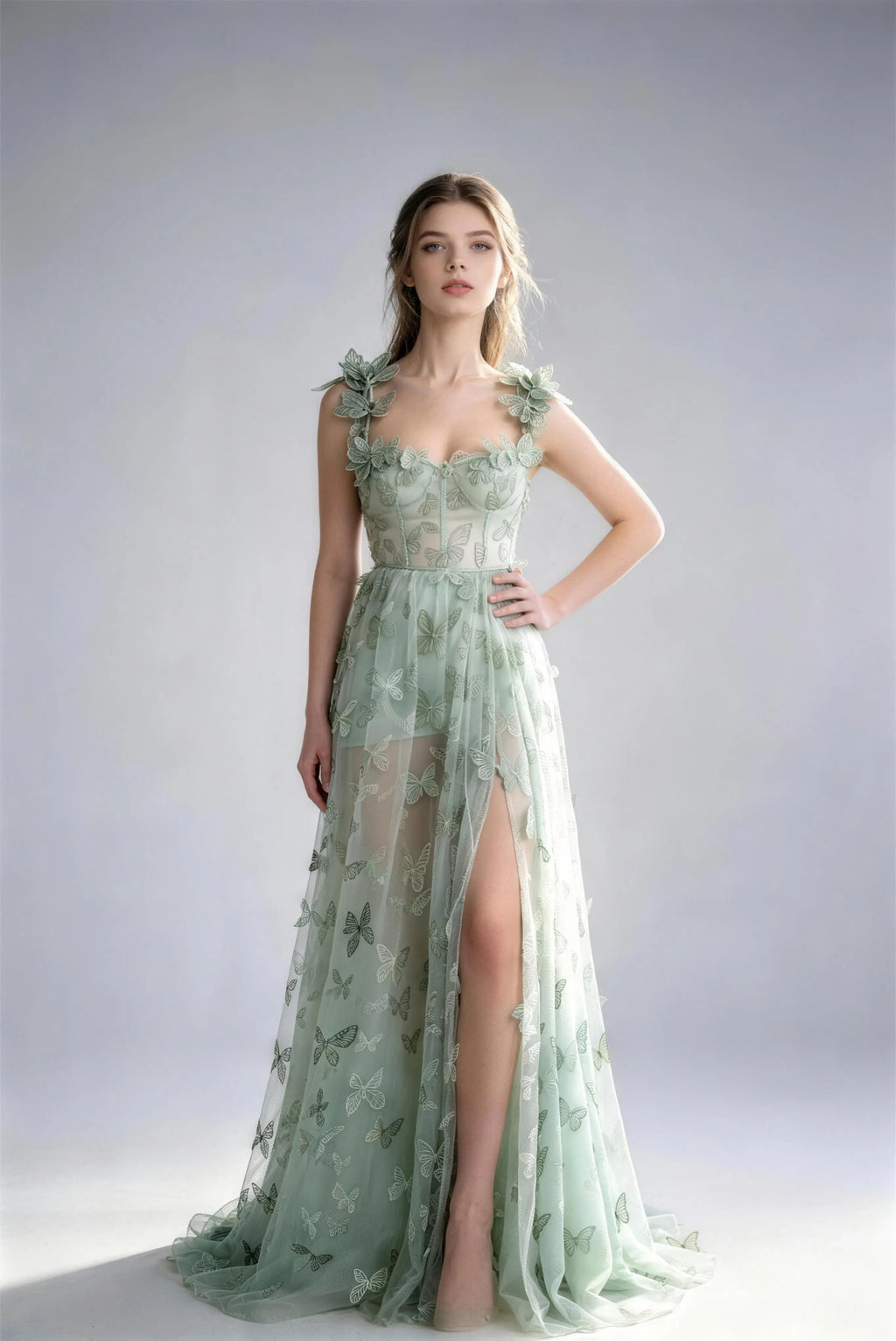 Fairy Butterfly Tulle Backless Maxi Dress