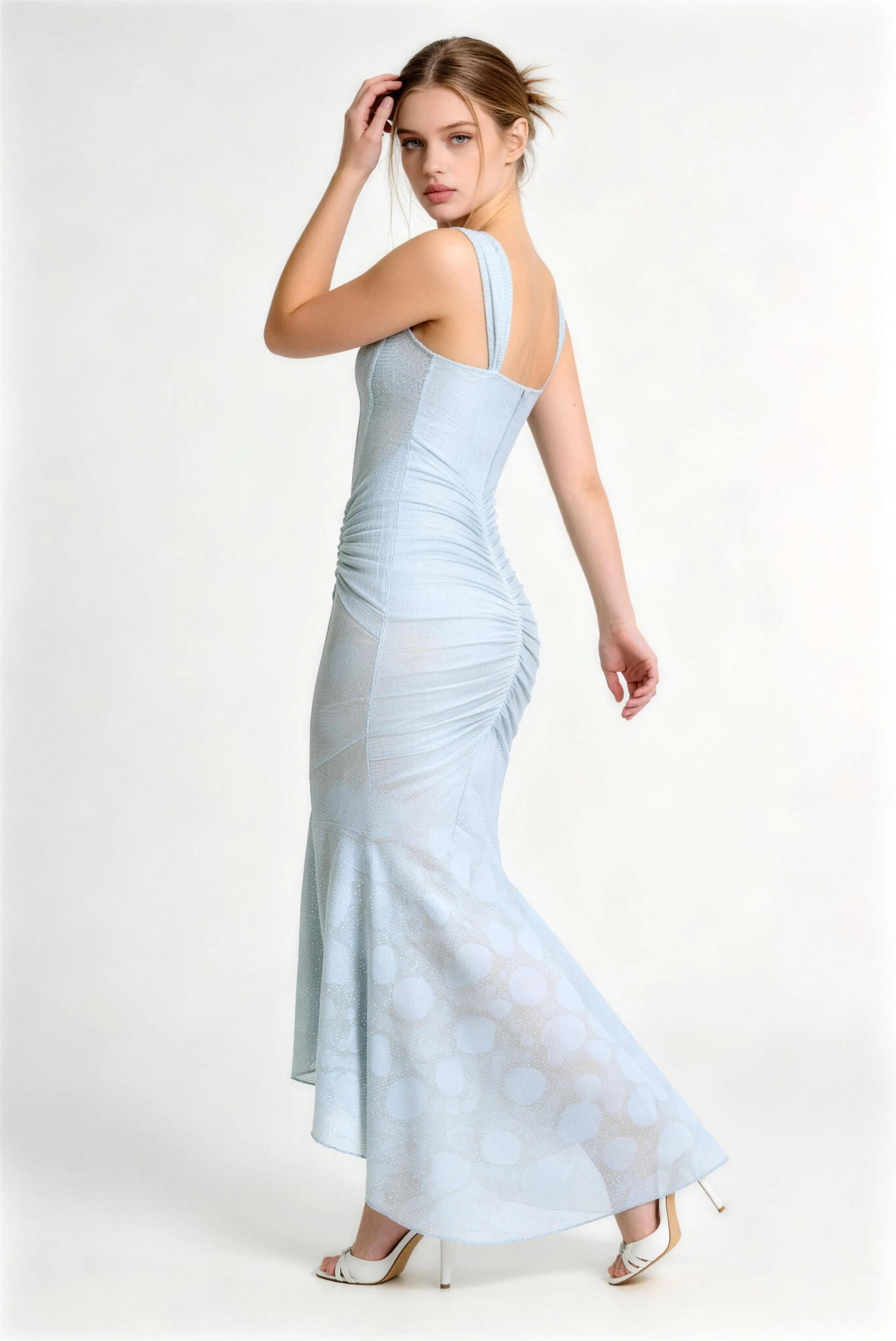 Asymmetric Corset Lace Mermaid Evening Dress