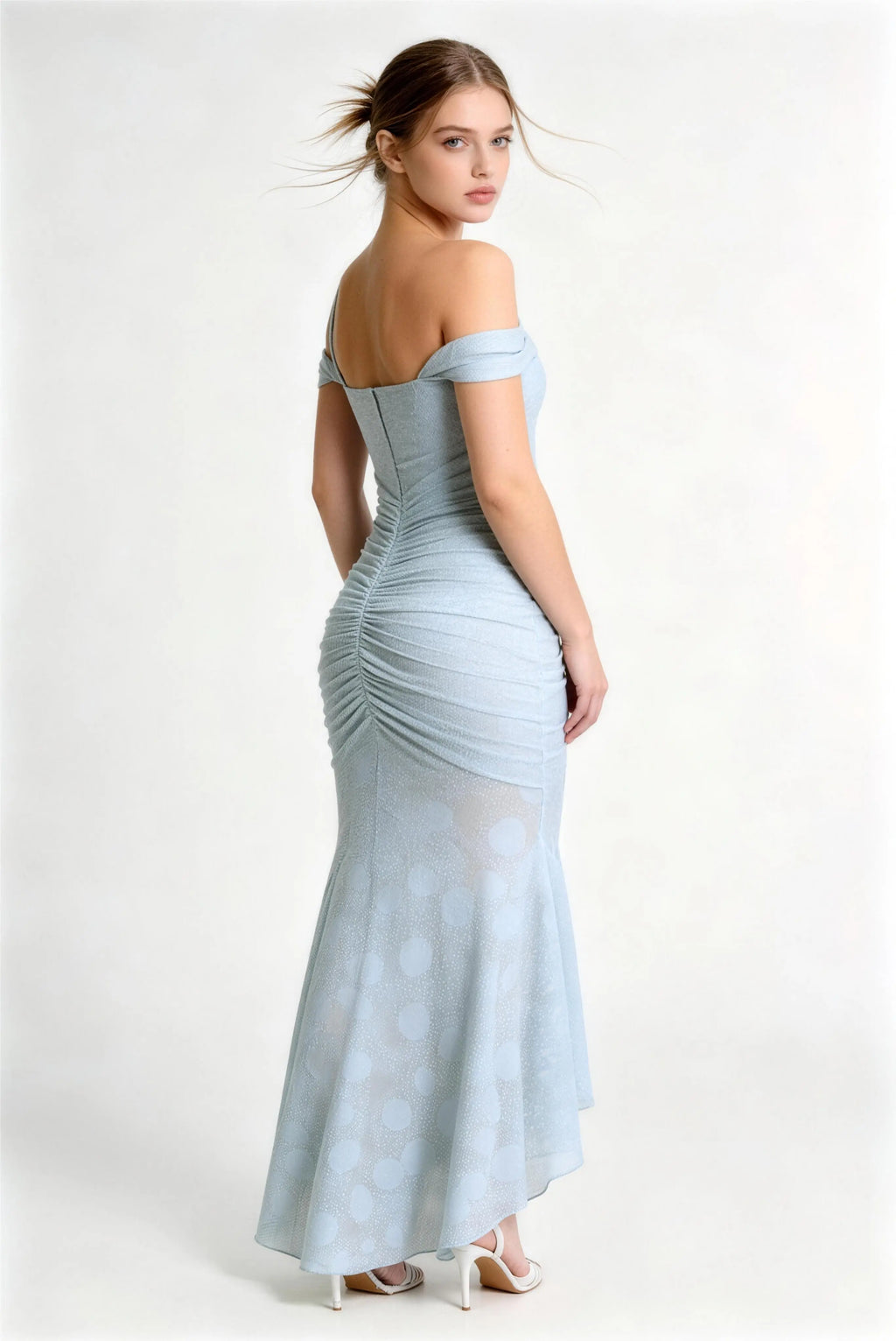 Asymmetric Corset Lace Mermaid Evening Dress