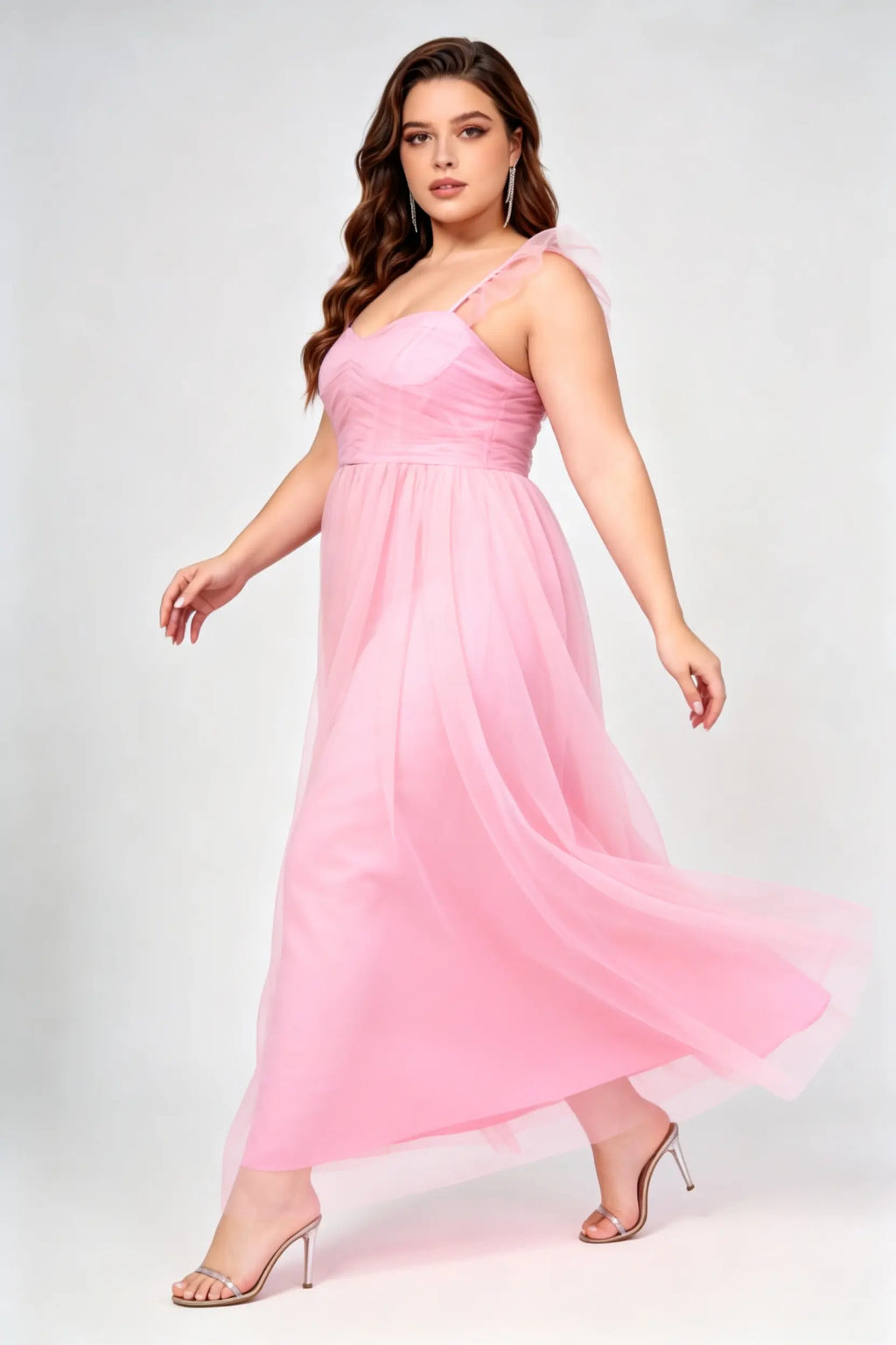 blush pink flowy dress Stunning Blush Alances Maxi Dress main image 1