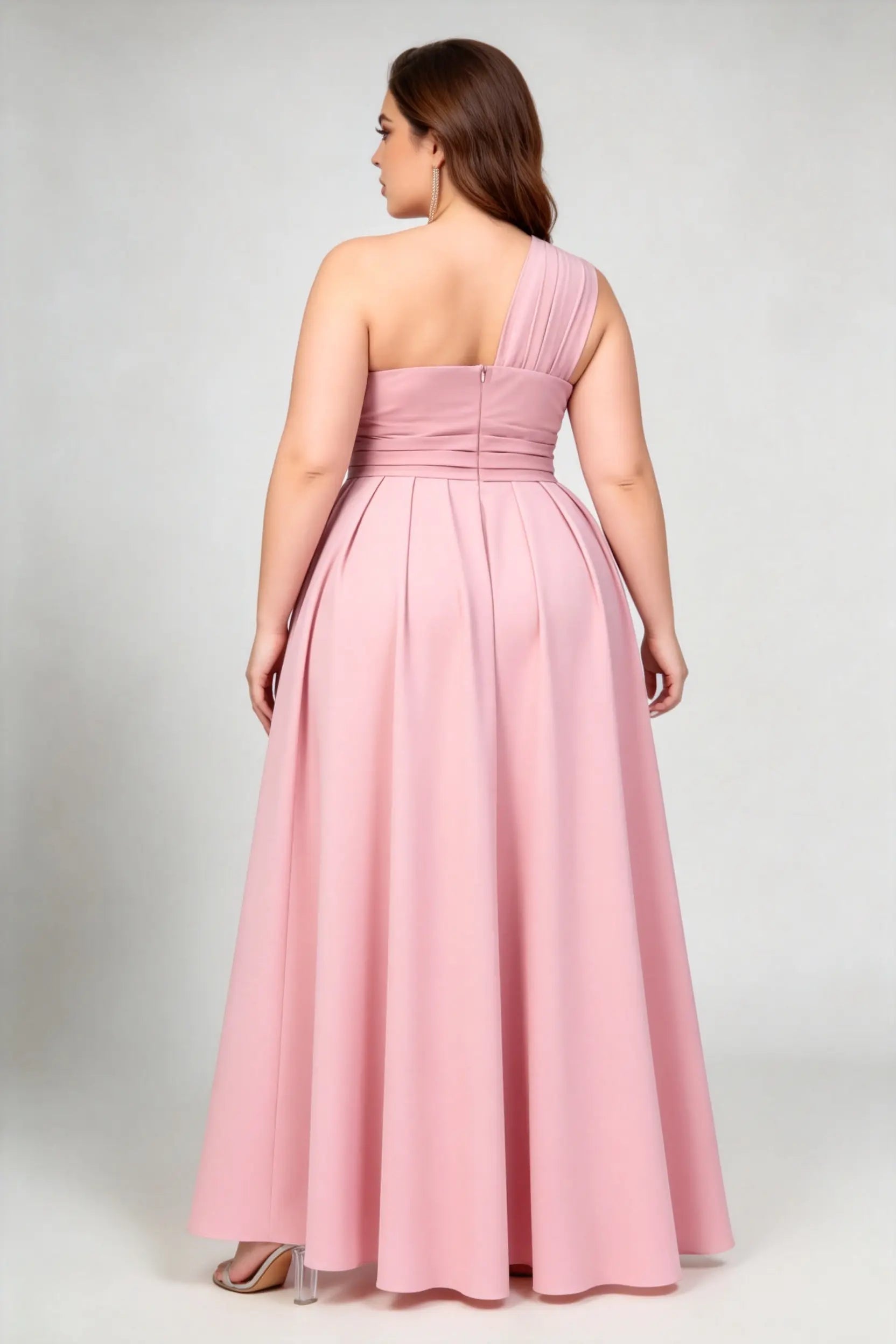 high waist one shoulder asymmetric hem dress Poetic Charm Violet Floral Asymmetric One Shoulder Maxi Dress main image 0