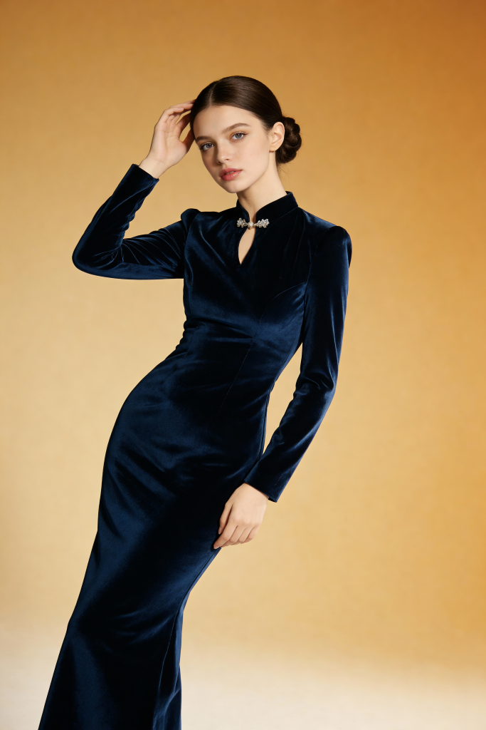 New Winter Other Midi Stand Collar Dresses