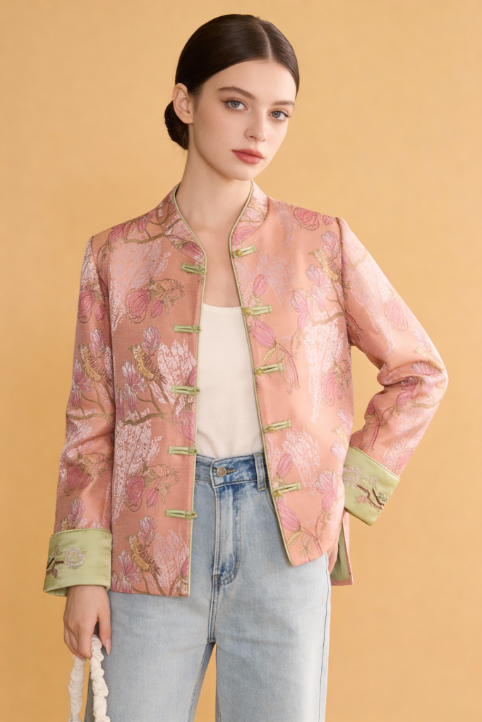 Autumn Plant Flower Stand Collar Coats