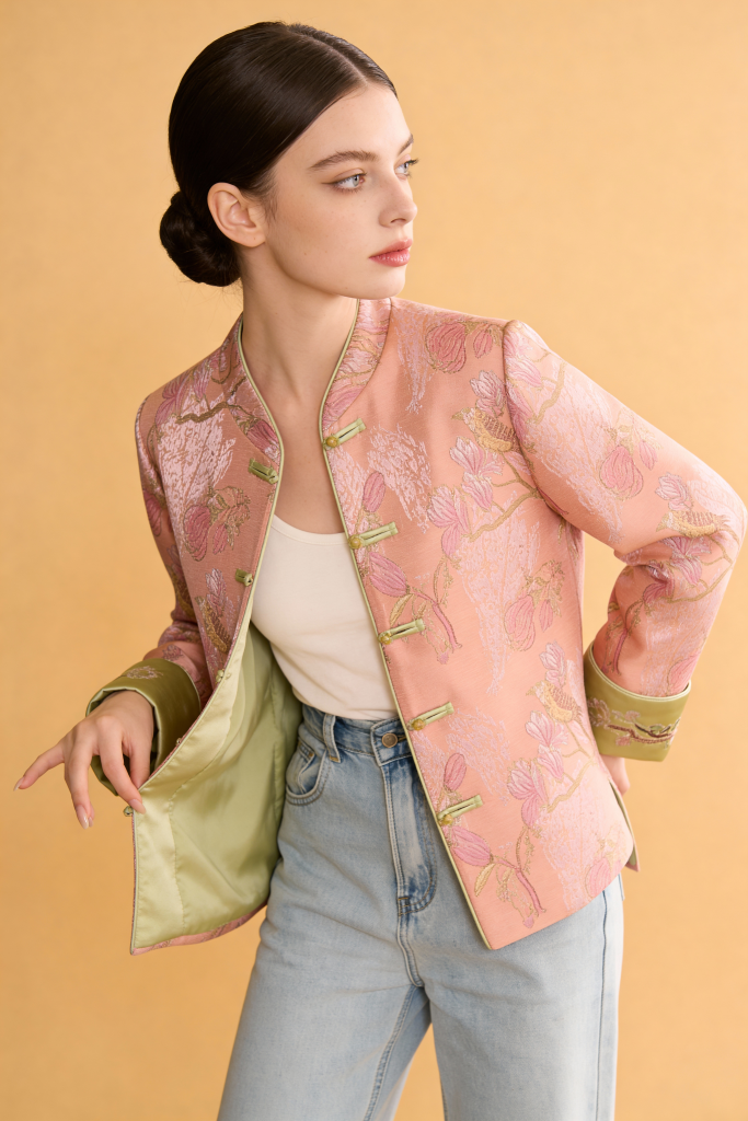 Autumn Plant Flower Stand Collar Coats