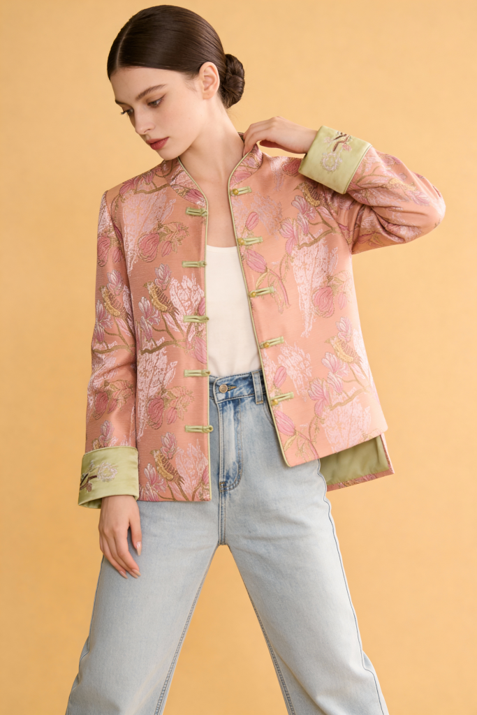 Autumn Plant Flower Stand Collar Coats