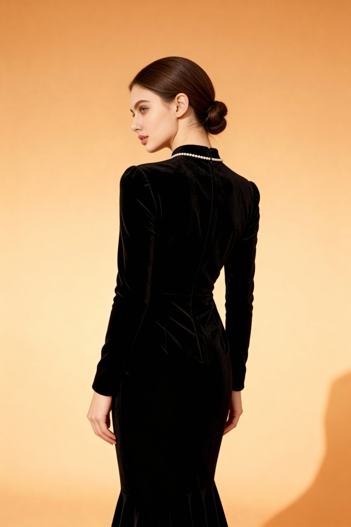 New Other Mid Waist Long Stand Collar Dresses