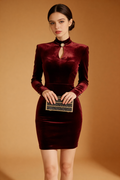 New Winter Solid Mid Waist Regular Collarless Dresses