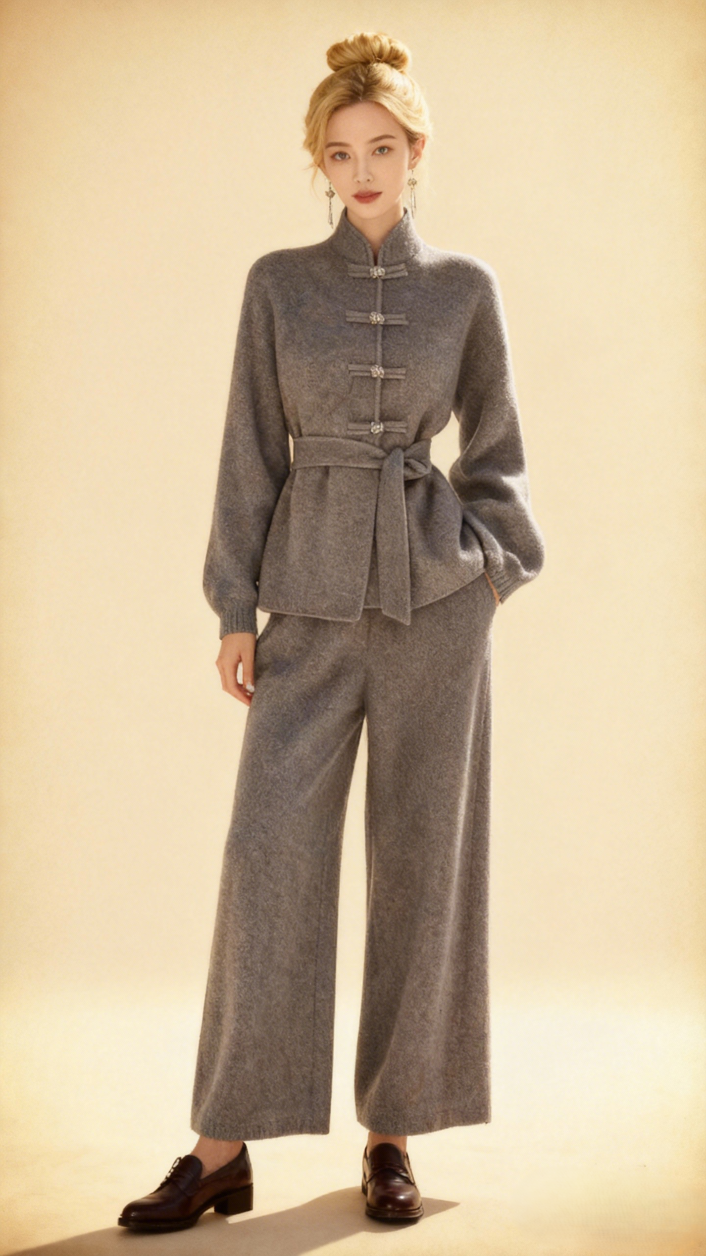 New Winter Solid Color Long Suits