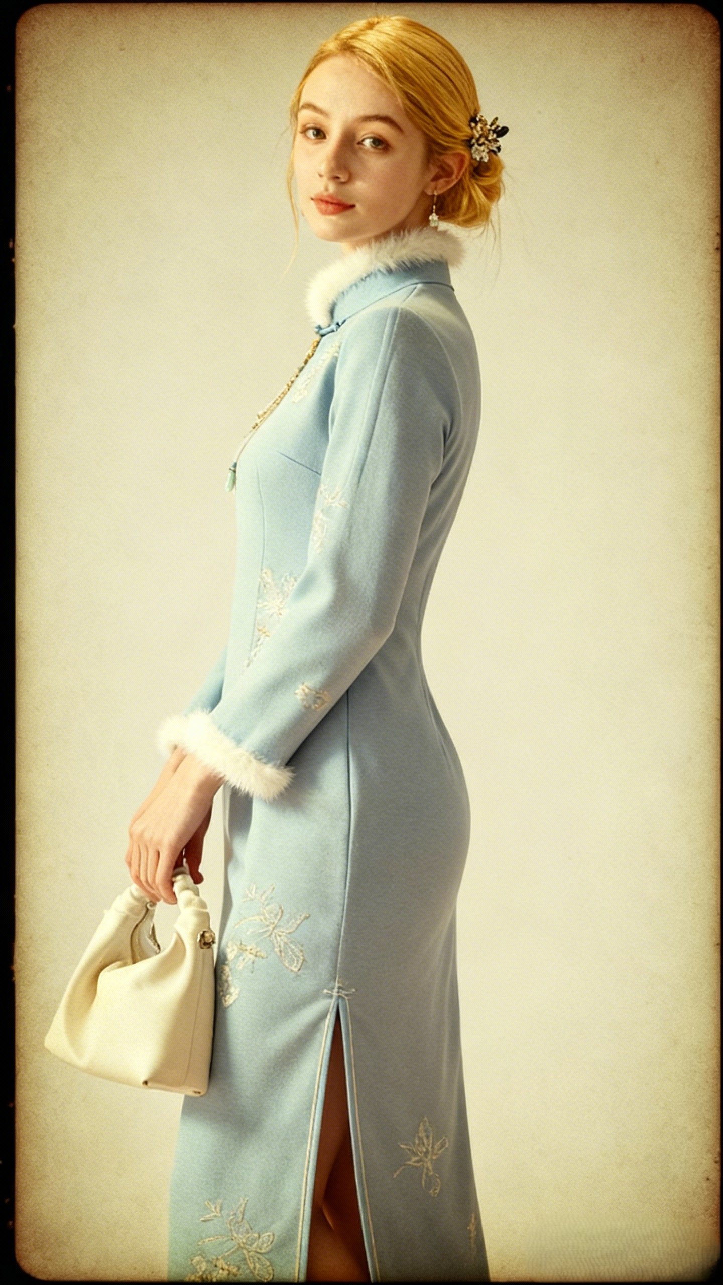 New Winter Stand Collar Retro Cheongsam