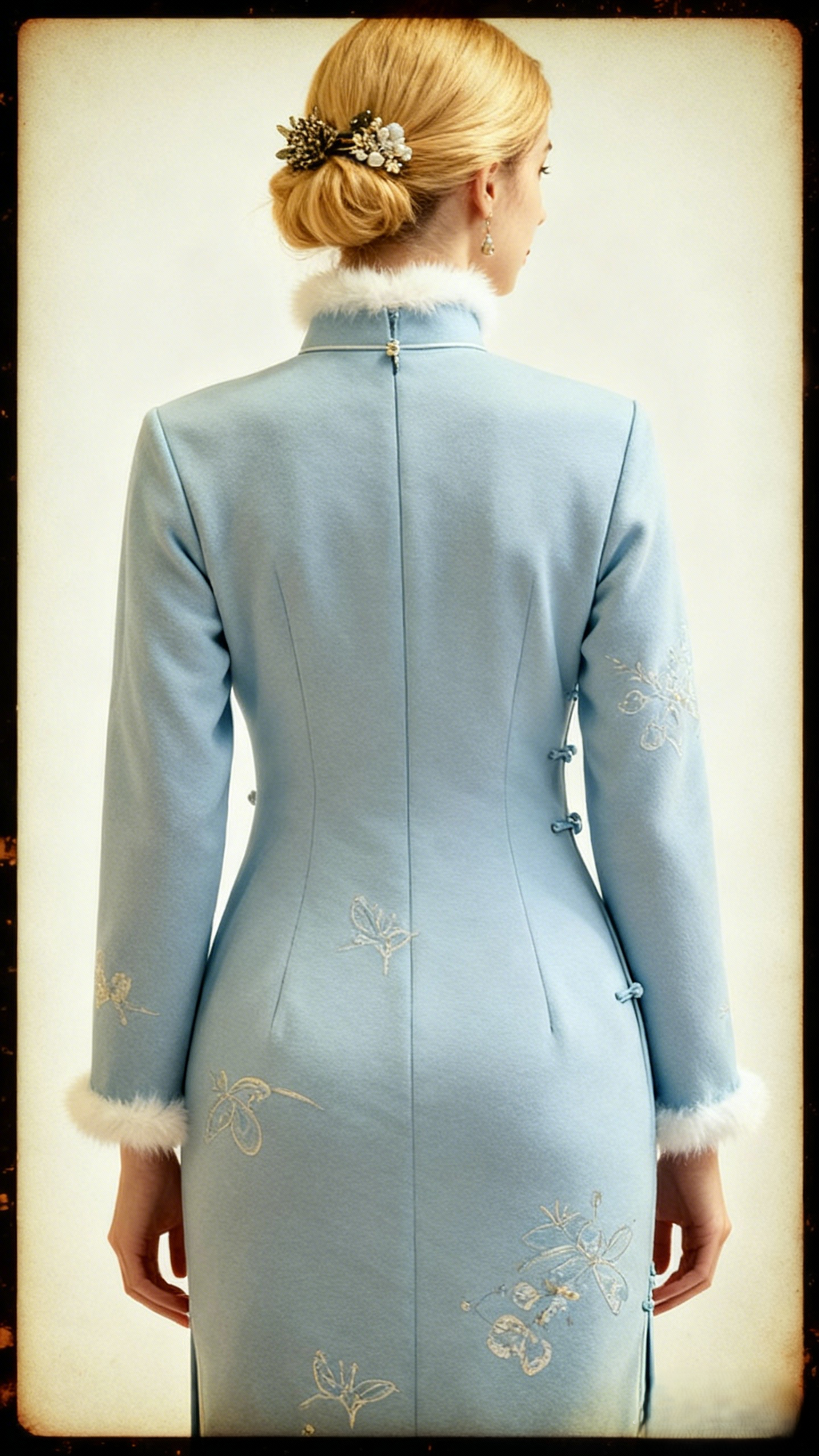 New Winter Stand Collar Retro Cheongsam