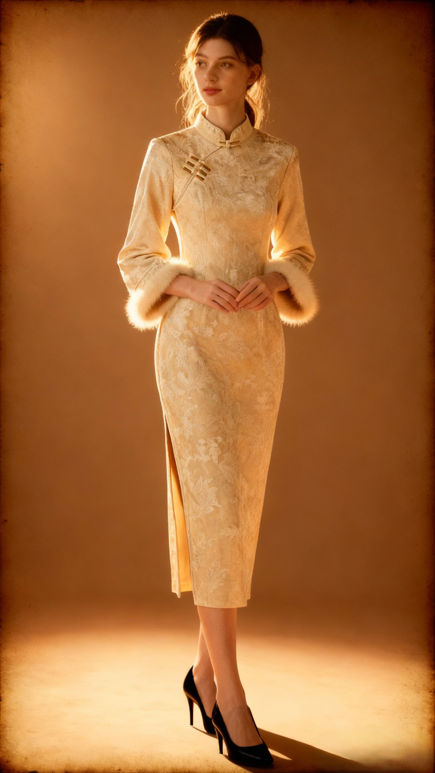 New Winter Stand Collar Chinese Cheongsam