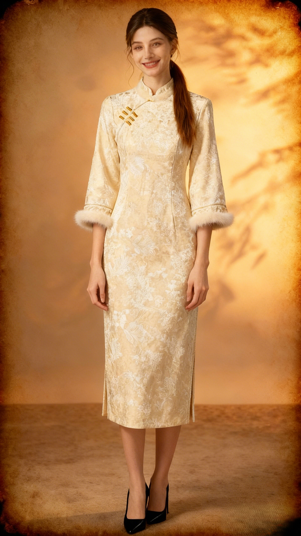 New Winter Stand Collar Chinese Cheongsam