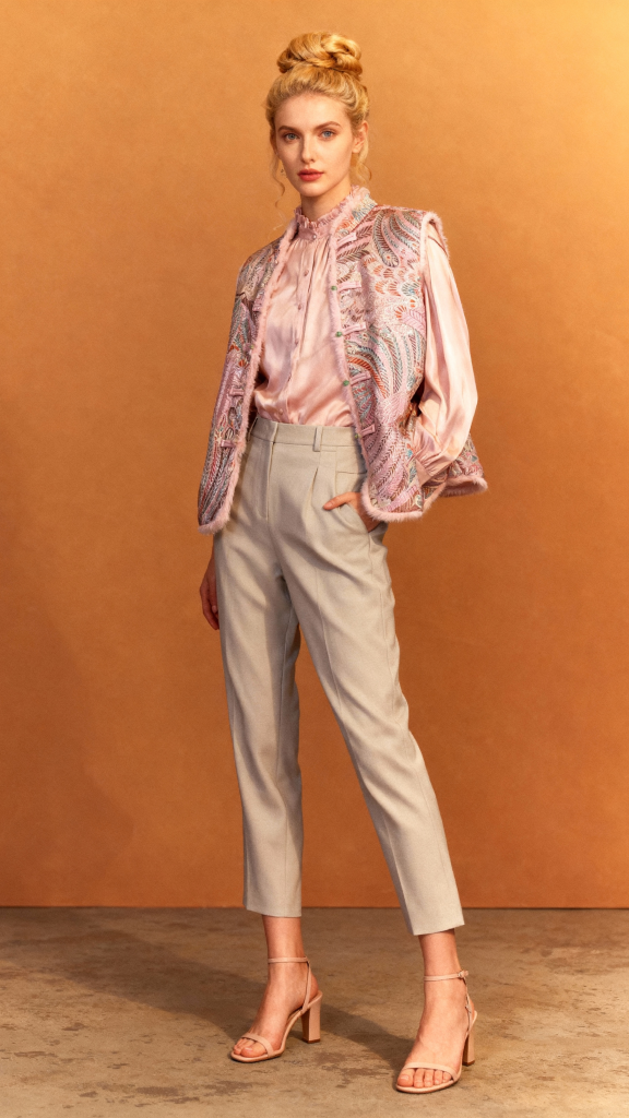 Winter Plant Flower Stand Collar Coats