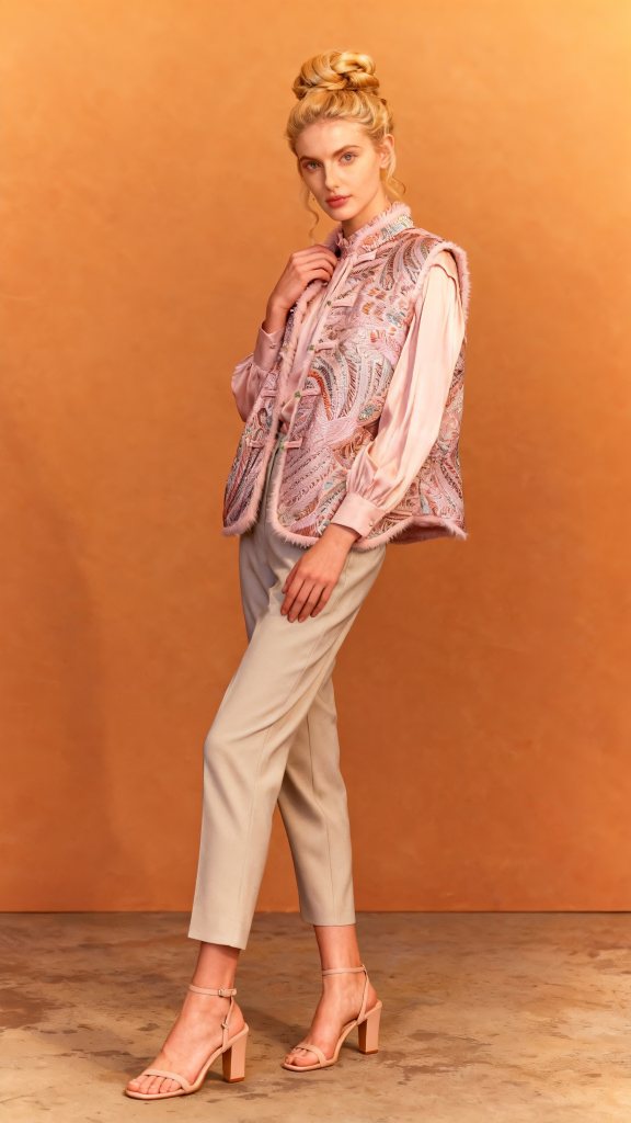 Winter Plant Flower Stand Collar Coats