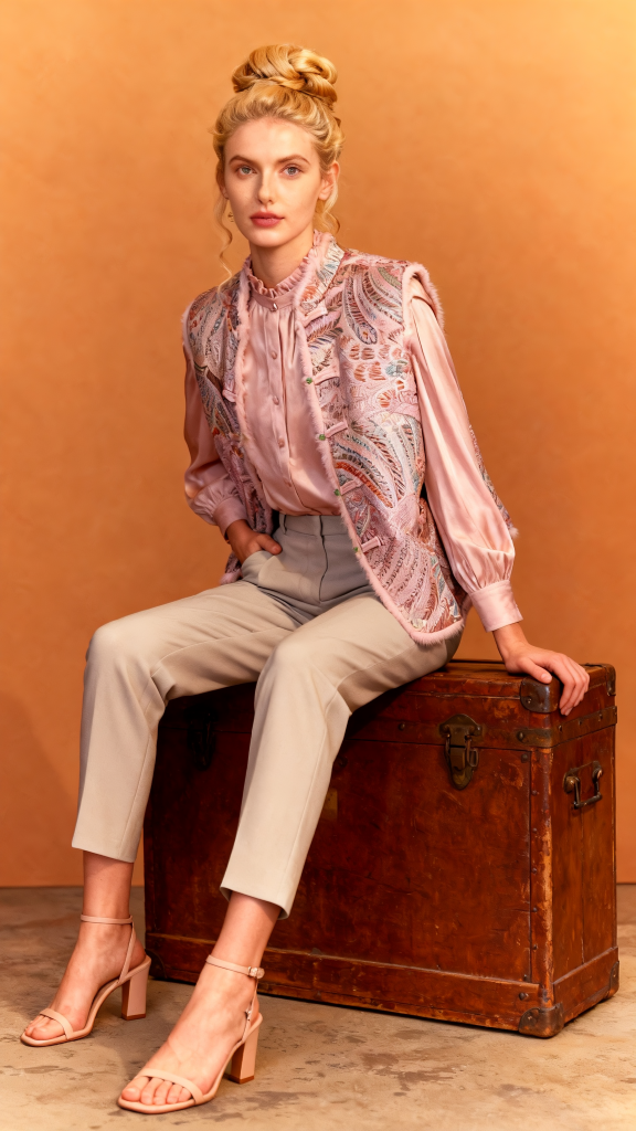 Winter Plant Flower Stand Collar Coats