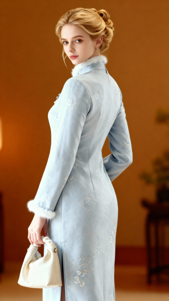 New Winter Stand Collar Retro Cheongsam