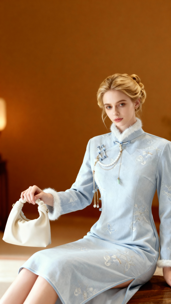 New Winter Stand Collar Retro Cheongsam