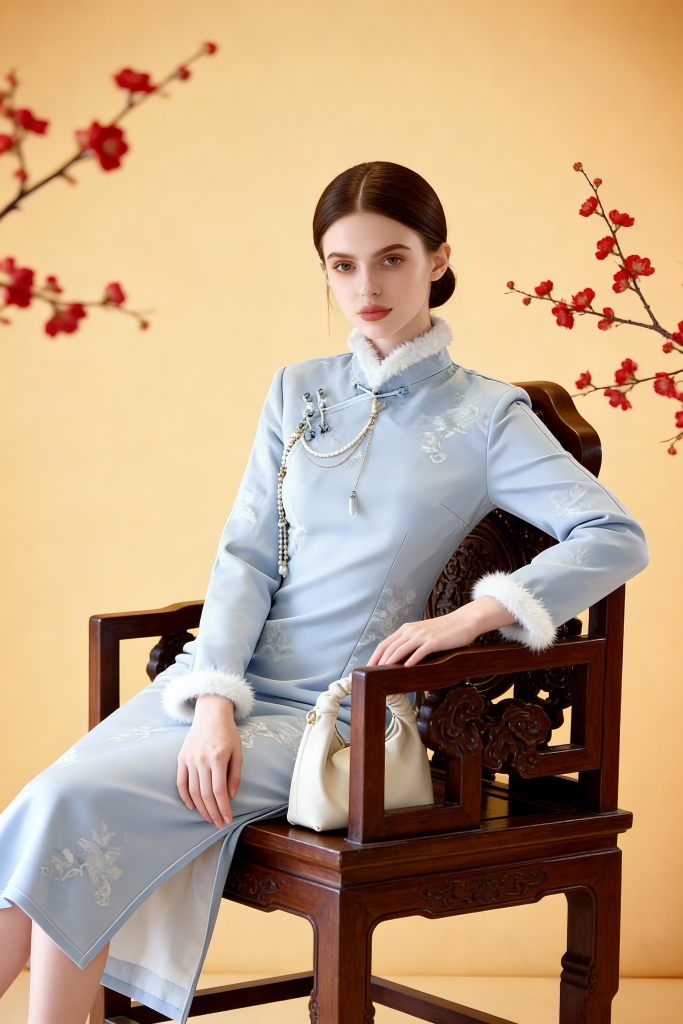 New Winter Stand Collar Retro Cheongsam