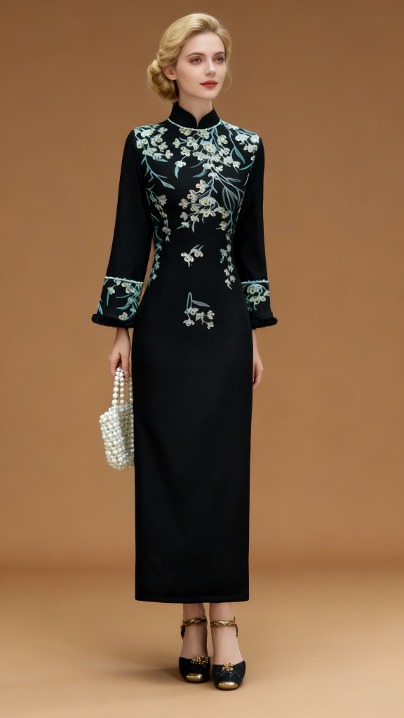 New Winter Stand Collar Chinese Cheongsam