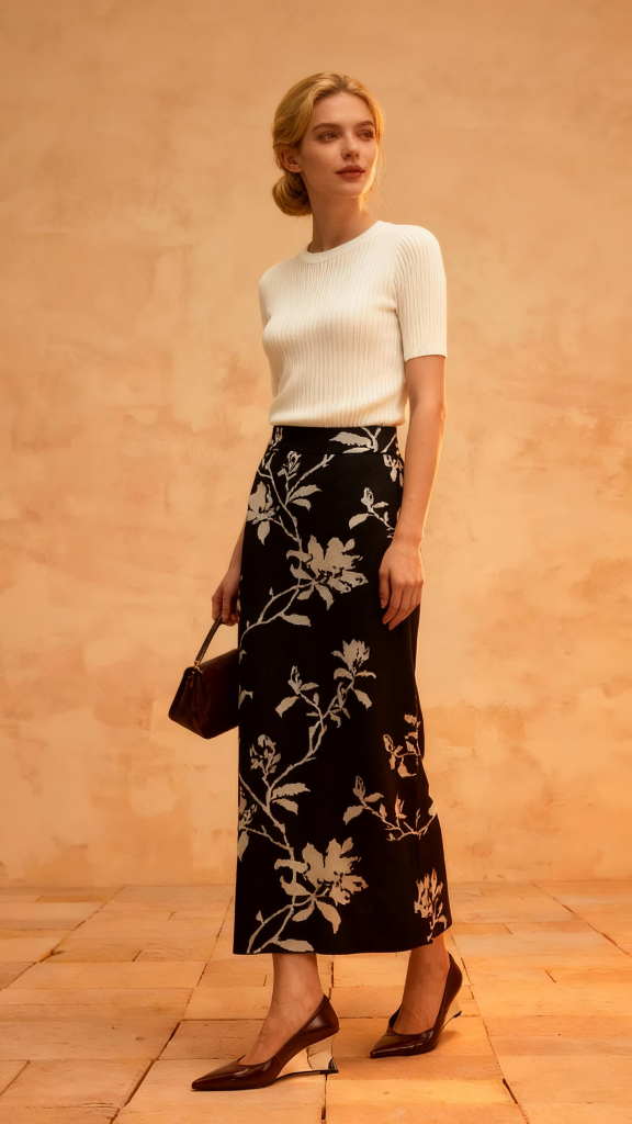 New Autumn Plant Flower Skirt
