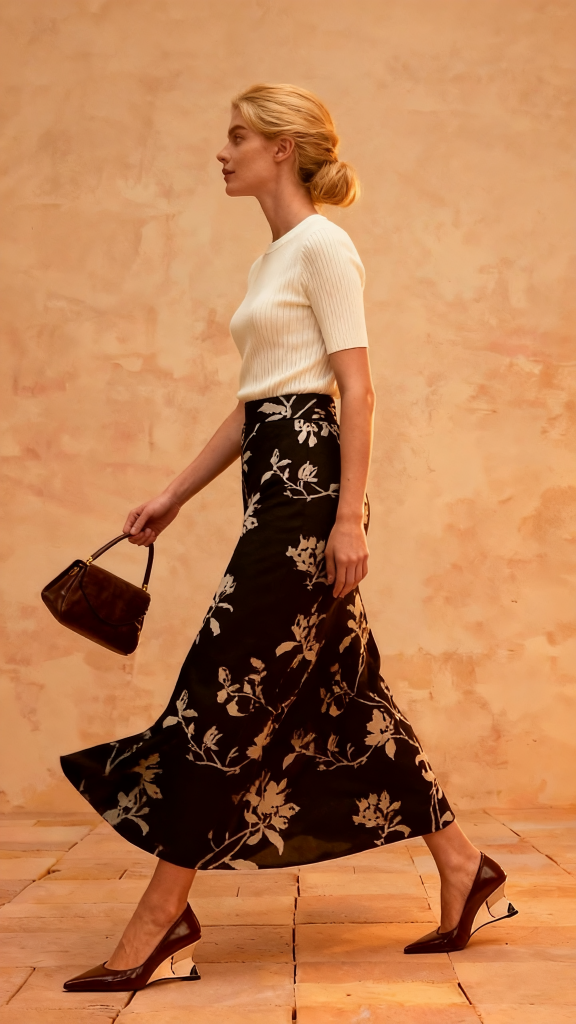 New Autumn Plant Flower Skirt