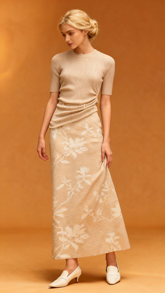 New Autumn Plant Flower Skirt