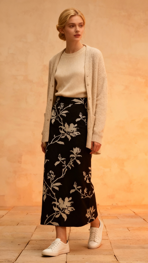New Autumn Plant Flower Skirt