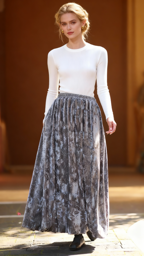 New Winter Floral Skirt