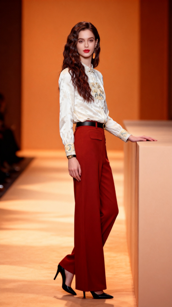 New Autumn Plant Flower Chinese Blouses