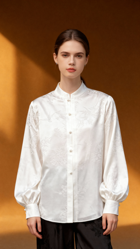 New Autumn Solid Color Chinese Blouses
