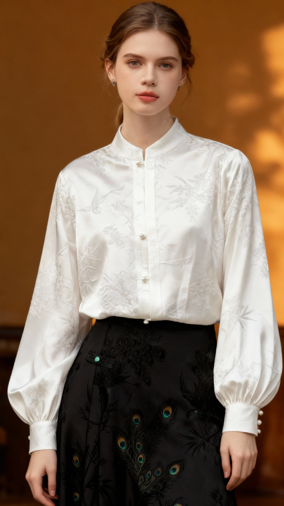 New Autumn Solid Color Chinese Blouses