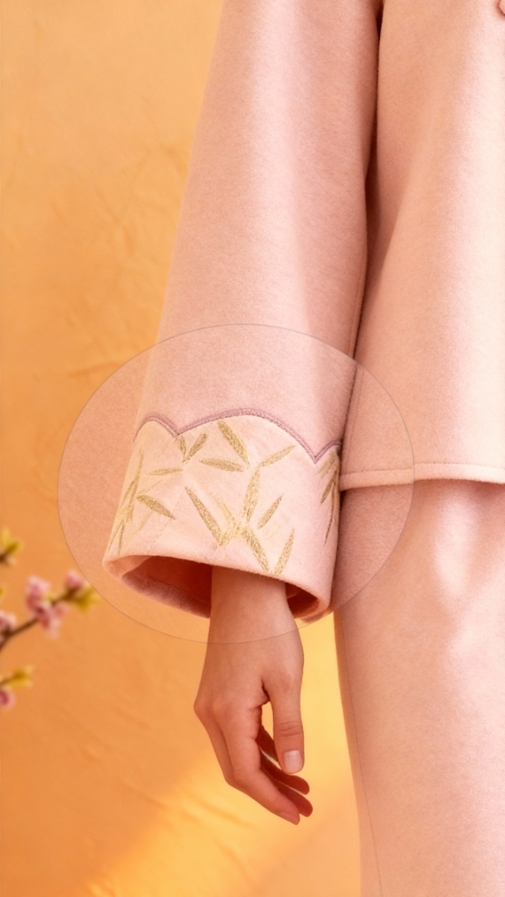 New Winter Plant Flower Chinese REGULAR Stand Collar Coats