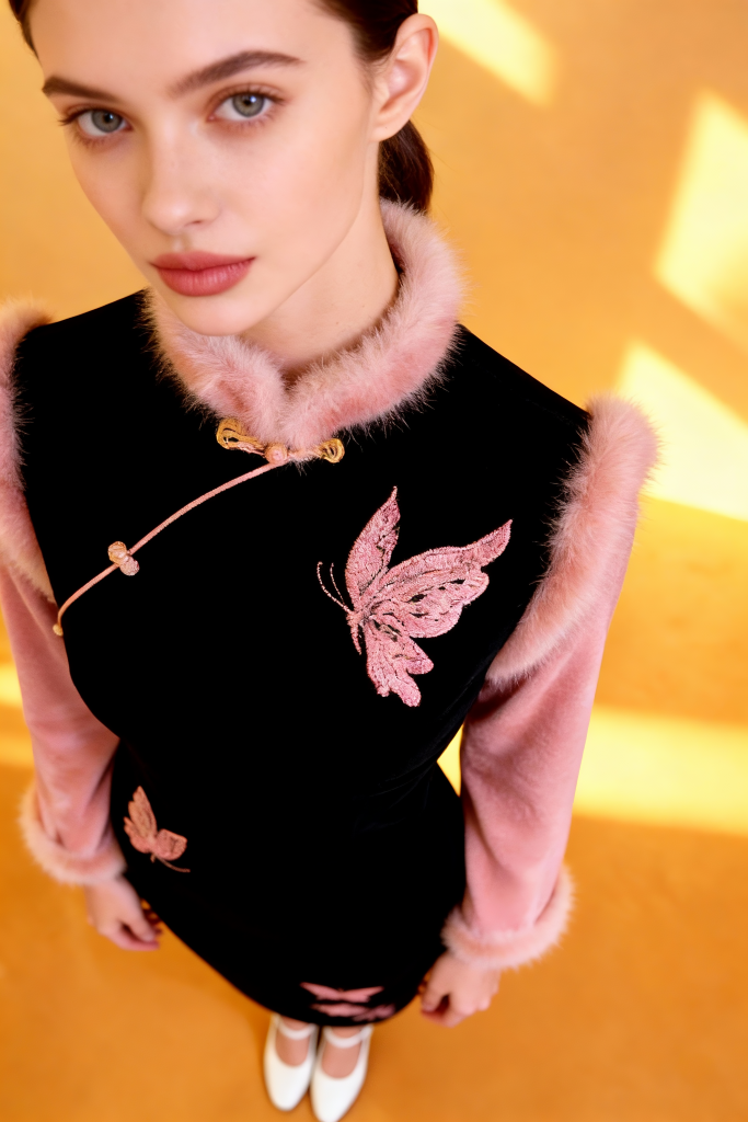 New Winter Stand Collar Retro Cheongsam