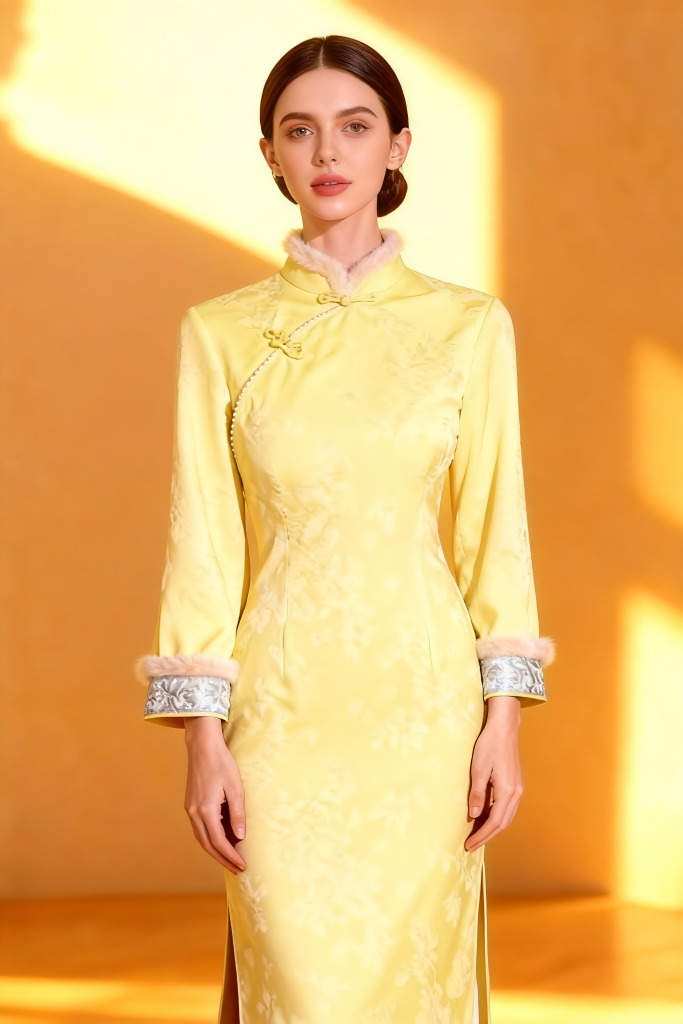 New Winter Stand Collar Chinese Cheongsam