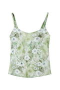 Floral print camisole top on a white background