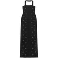 Beaded Halter Mermaid Maxi Dress