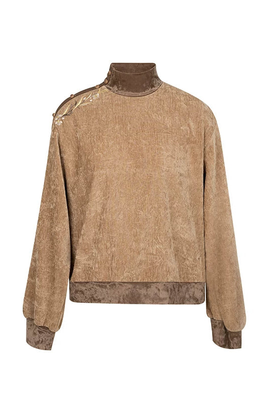 Brown sweater on a white background