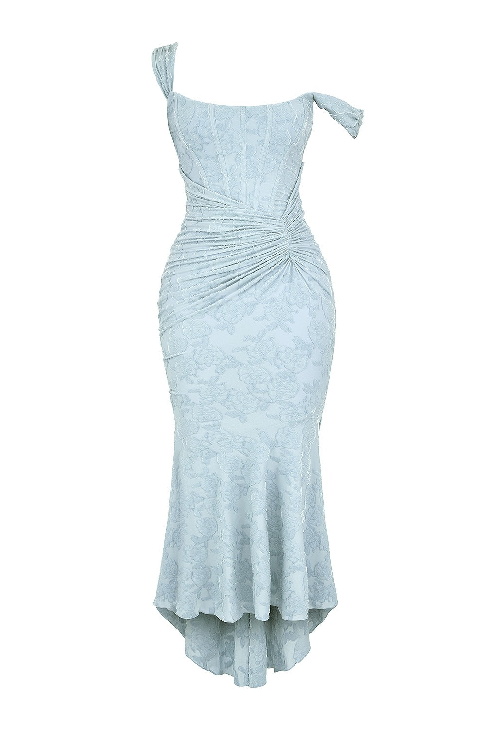 Asymmetric Corset Lace Mermaid Evening Dress