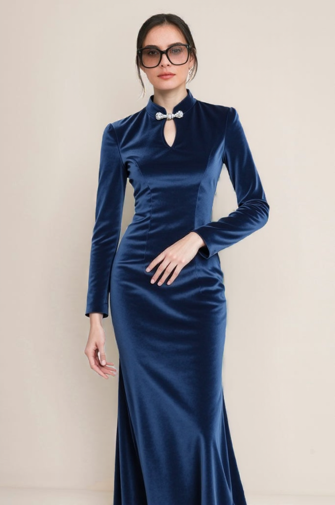 New Winter Other Midi Stand Collar Dresses