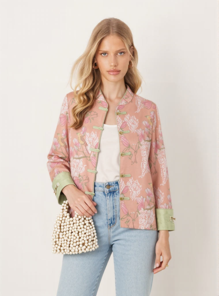 Autumn Plant Flower Stand Collar Coats